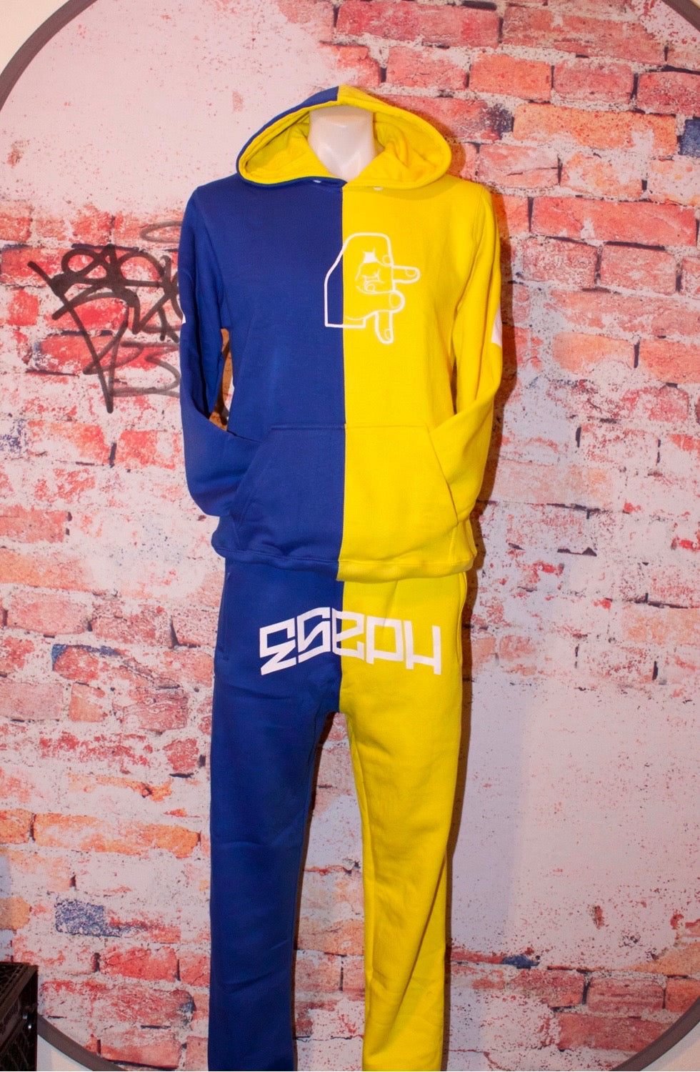 Blue & Yellow Sweatsuit