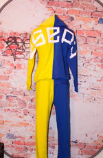 Load image into Gallery viewer, Blue &amp; Yellow Sweatsuit
